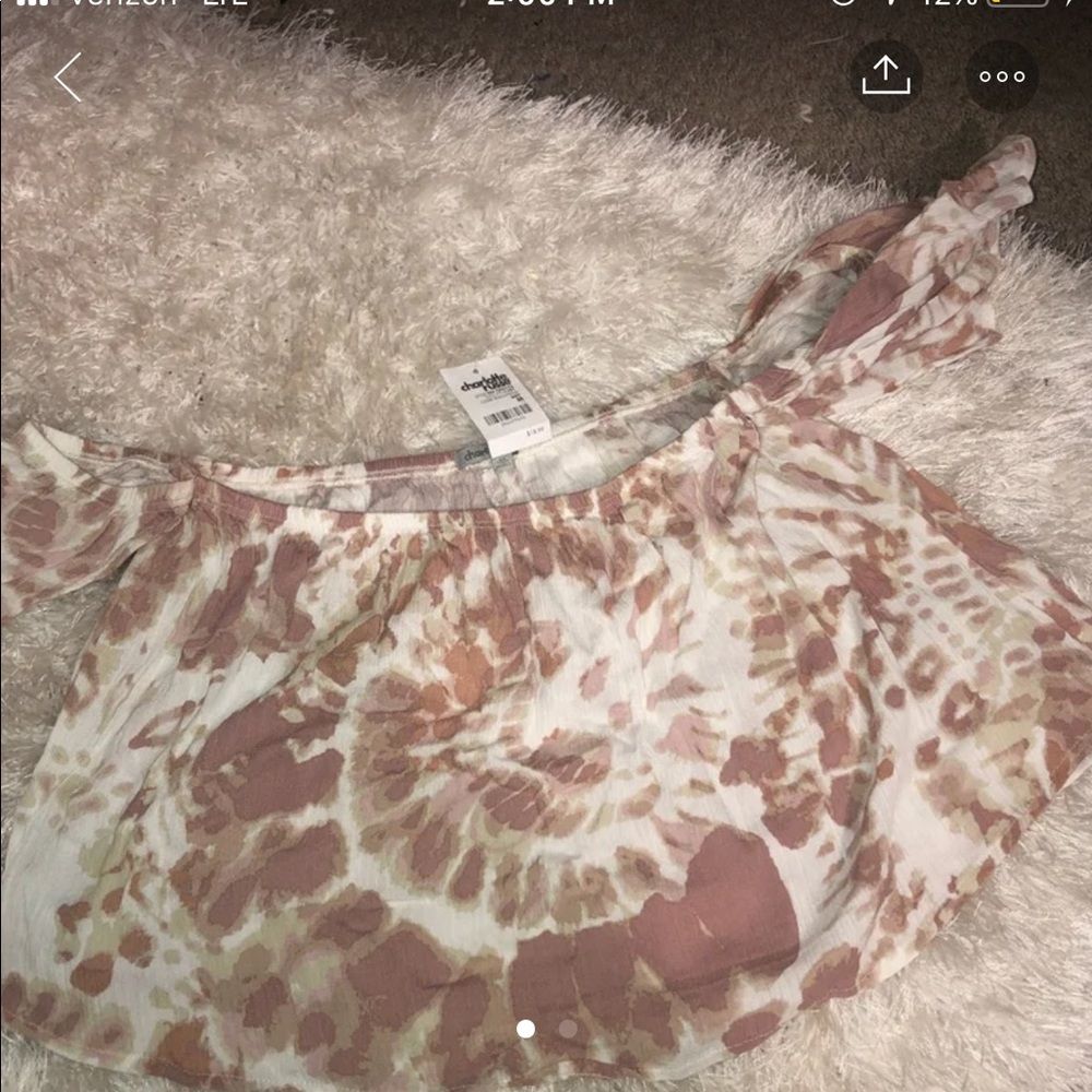 Charlotte Russe off the shoulder crop top NWT